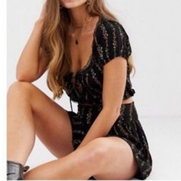 NWT Free People 2 piece set Wild Love shorts/top XS/S read description - Picture 7 of 12